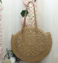 Load image into Gallery viewer, Hand-woven Round Woman's Shoulder Bag Handbag